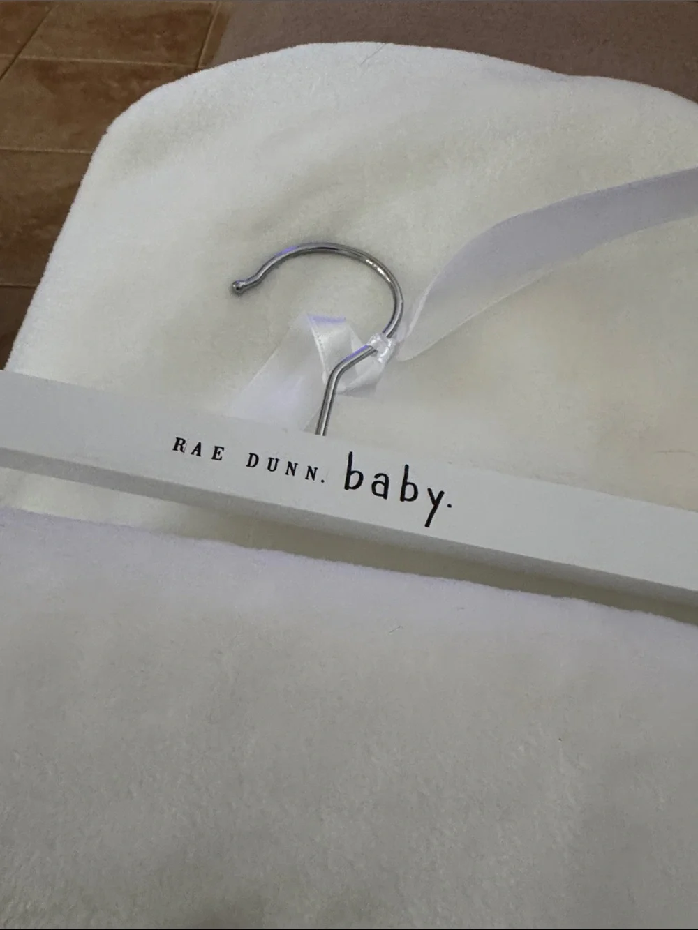Rae Dunn Soft White Baby Blanket